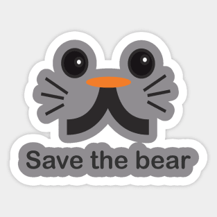 Save the Bear Sticker